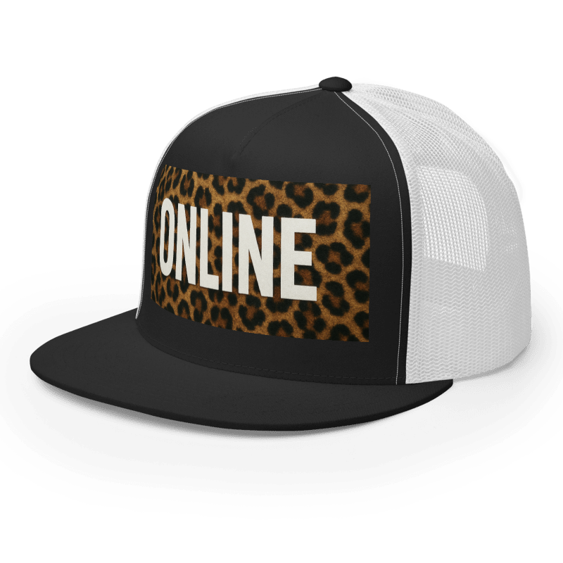 Gorra Online Leopard Black/White