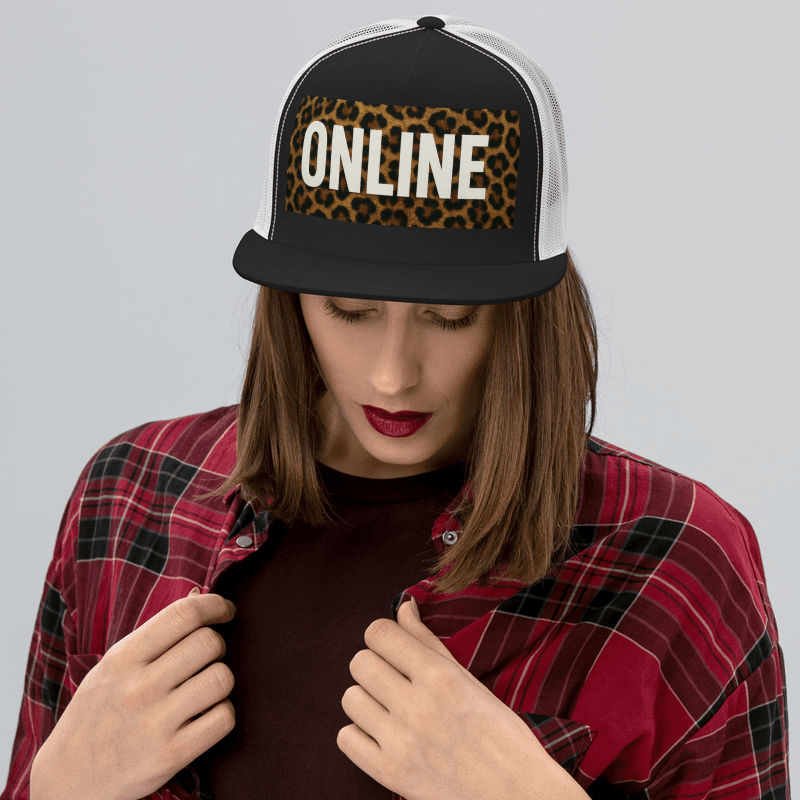 Gorra Online Leopard Black/White