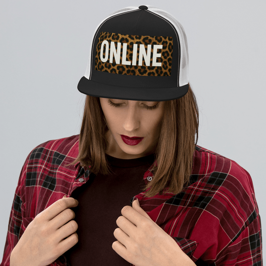 Gorra Online Leopard Black/White